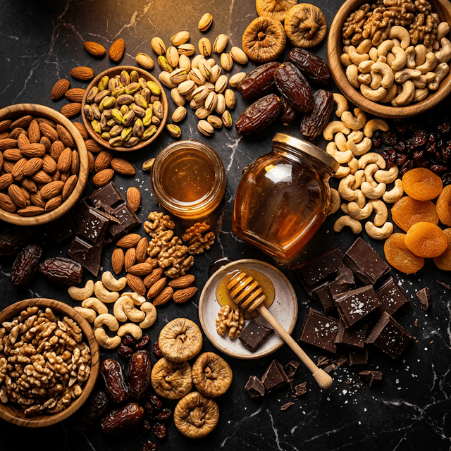 Premium artisanal honey, nuts and dried fruits
